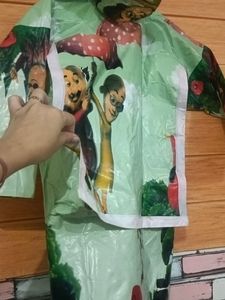 Rain Coat In Motu Patlu Print For 4 To 5 Year Kid