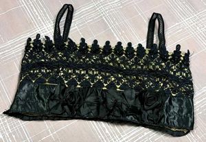 BLACK LACE BUSTIER TOP