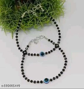 Evil Eye Beaded Ankletspack of 8