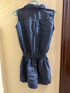 Sleeveless Blue Denim Dress