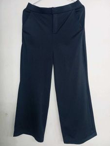 Classic Navy Wide-Leg Pants