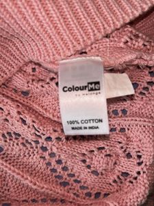 Chic Pink Crochet Knit Top