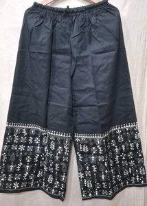 Kantha Embroidered Palazzo Pants