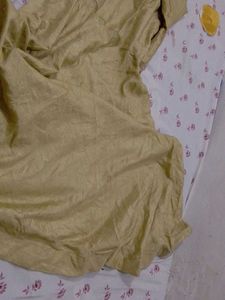 Golden Ethnic gher frock