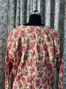 Floral Print Button-Up Blouse
