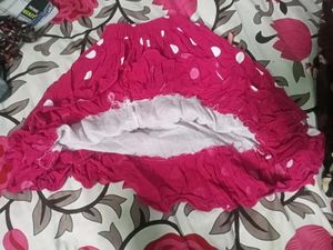 Maroon Velour Track Pants with White Stripes