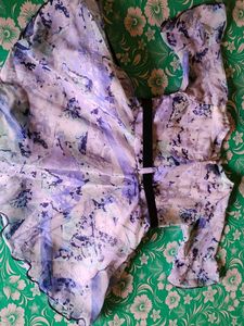 Abstract Print Button-Up Blouse