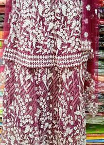 Maroon Peplum Lehenga