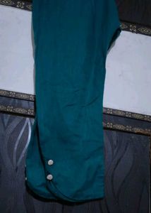 Teal Embellished Kurta with Pants Set