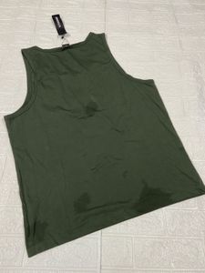 Men green tank top