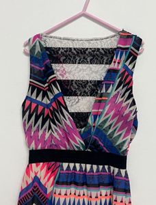 Boho Print Sleeveless Mini Dress