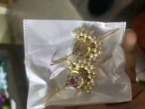 Elegant Pearl &amp; Ruby Earrings