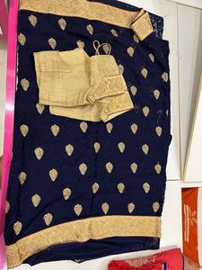 Designer Saree With 5xl Blouse