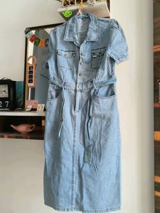 Stylish Denim Shirt Dress