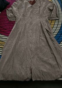 Chic Plaid Button-Up Maxi Dress
