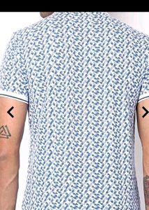 New Pepe Jeans White Blue L Tee Shirt