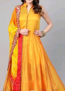Elegant Yellow Ethnic anarkali suit
