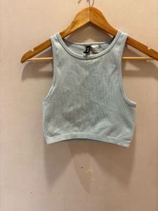 H&amp;M Ribbed Cropped Tank Top