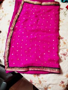 Vibrant Pink salwar suit with Sequins