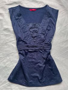 Elegant Navy Blue Top