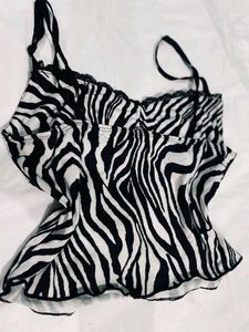 Zebra Print Camisole Top