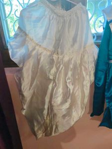 Teal Kurta With Scarf Set