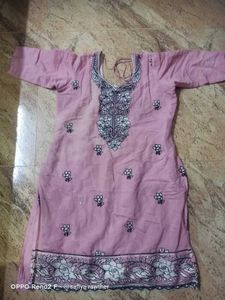 Pink Embroidered Kurta
