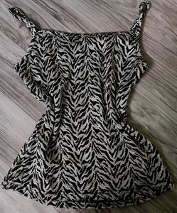 2000s y2k zebra print cami