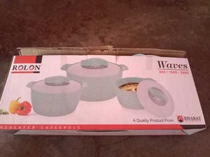 Set Of 3  Khana Rakhne Ka Dbba Sea Green Colour