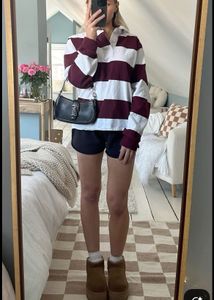 Rugby Striped Long Sleeve Polo Top