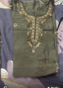 Embellished Grey Kurta