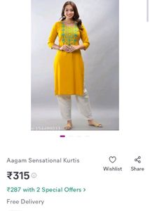 Yellow Kurti