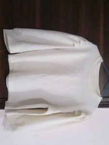 Elegant White Textured Top