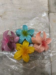 Colorful Flower Hair Clips (4)