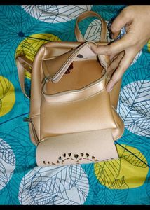 Rose Gold Cutout Mini Backpack