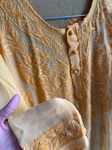 Yellow Chikankari Kurta