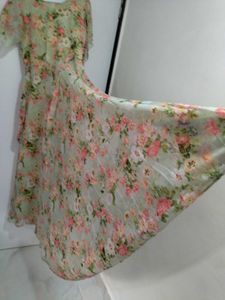 Floral Chiffon Maxi Dress