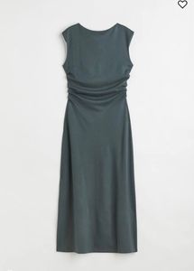 H&M Chic Ruched Sleeveless Maxi Dress