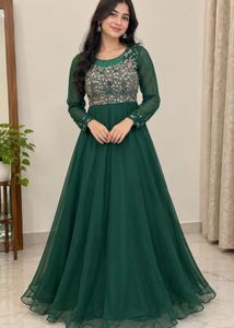 Beautiful green anarkali frock