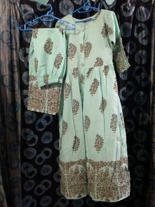 Designer cotton Anarkali Set with Pants.