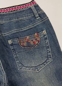 Vintage embellished bootcut jeans
