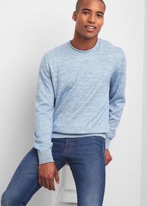 GAP Marled Roll Crew Neck Sweater