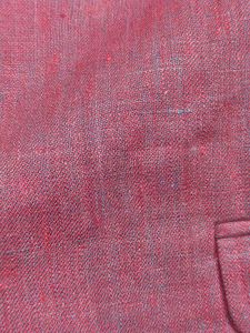 Maroon Cotton-Linen Blend Casual Blazer