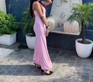 Elegant Pink Maxi Dress