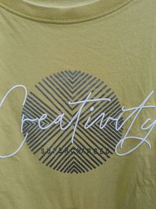 Studiofit Yellow printed Tshirt