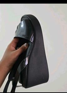 Crocs Black Wedge Sandals