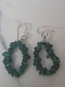 Handmade Malachite SS925 earrings