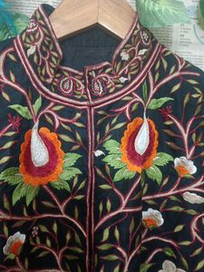 Exquisite Embroidered Black Vest