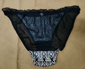 Sheer Briefs with Pink Diamond Print