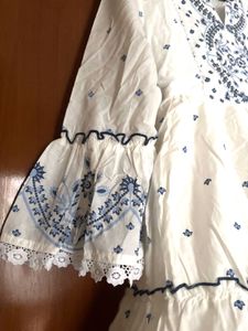 White Embroidered Kurta
